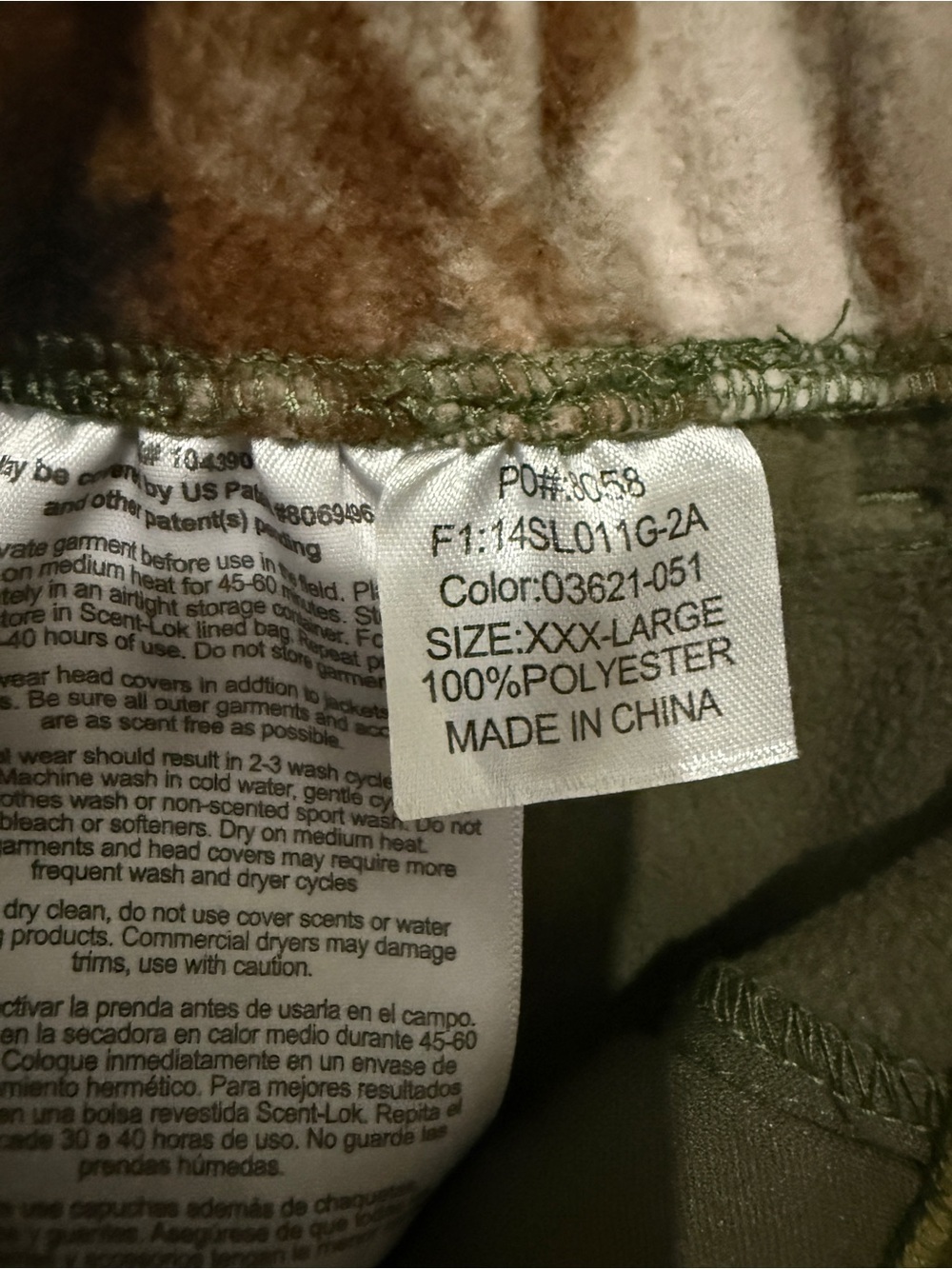 Scent-Lok Fleece Hunting Pants XXXL Realtree AP Snow Camo Scent Control EUC - Picture 2 of 5